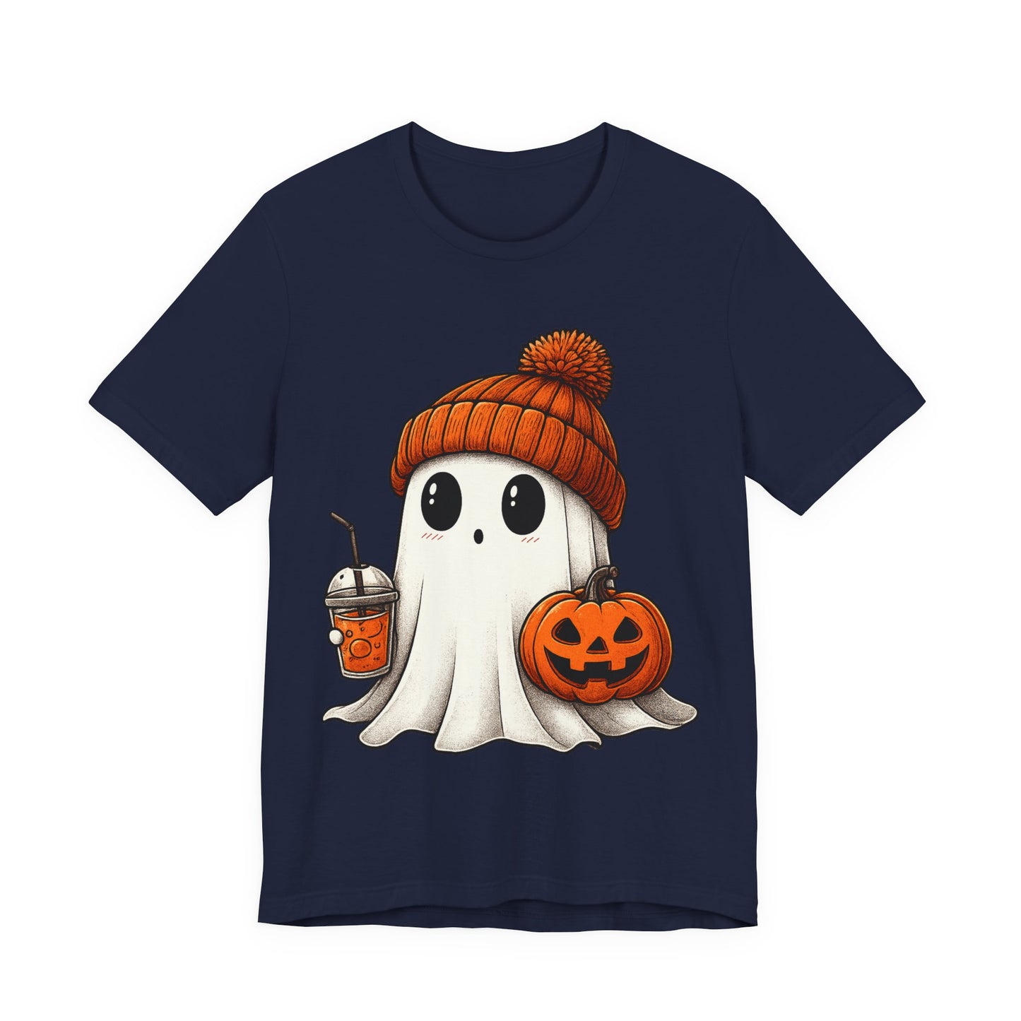 Halloween Ghost Unisex Tee, Spooky Shirt, Fall Fashion, Cute Ghost Shirt, Halloween Costume, Trick or Treat T-Shirt