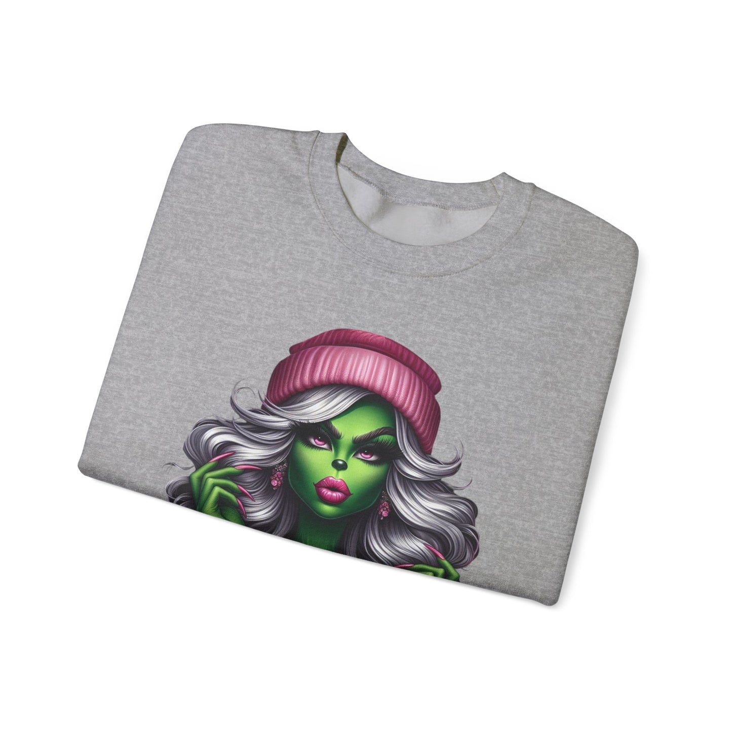 Witchy Glam Crewneck Sweatshirt – Green Glamour Girl Design
