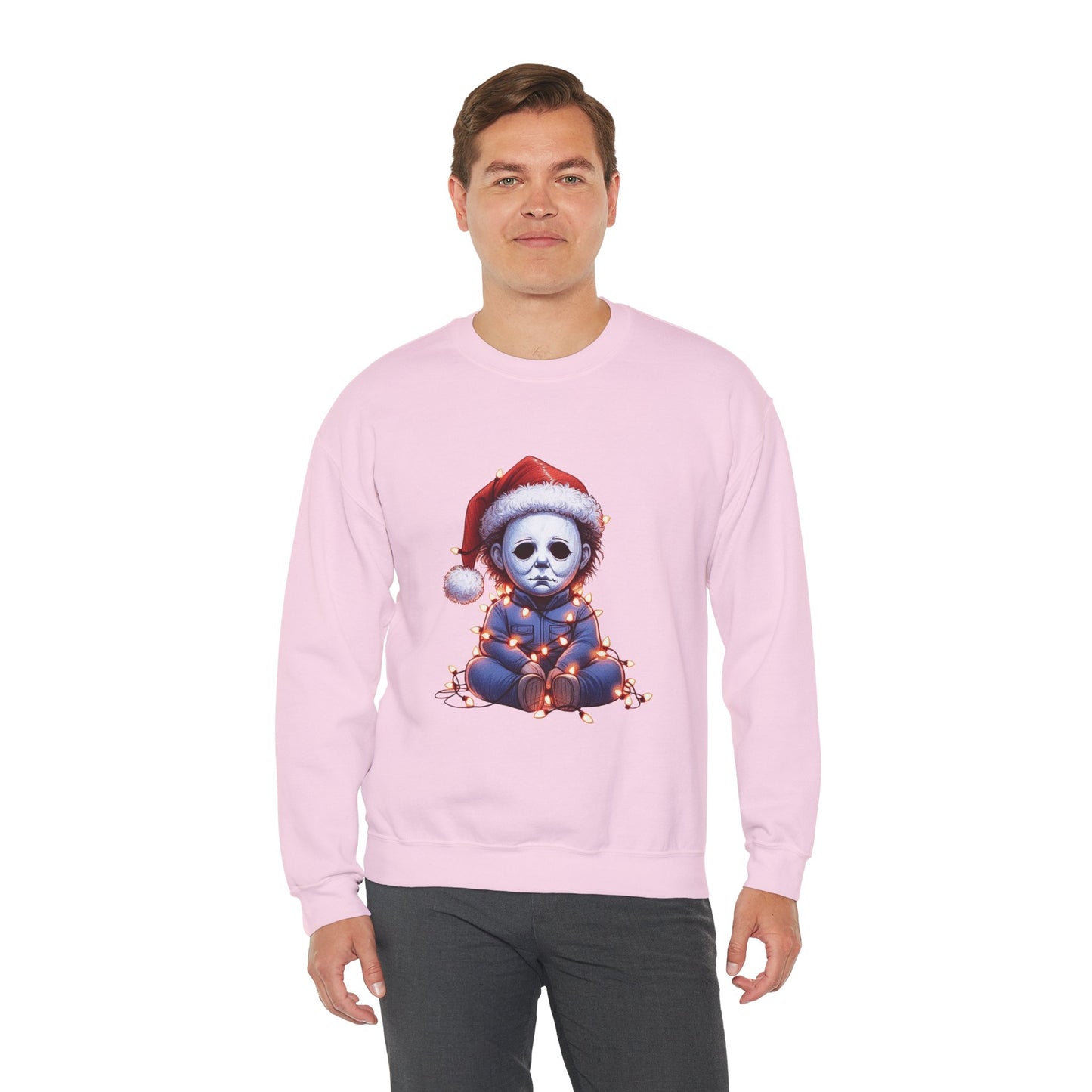 Christmas Michael Myers Sweatshirt — Cute Creepy Horror Holiday Crewneck