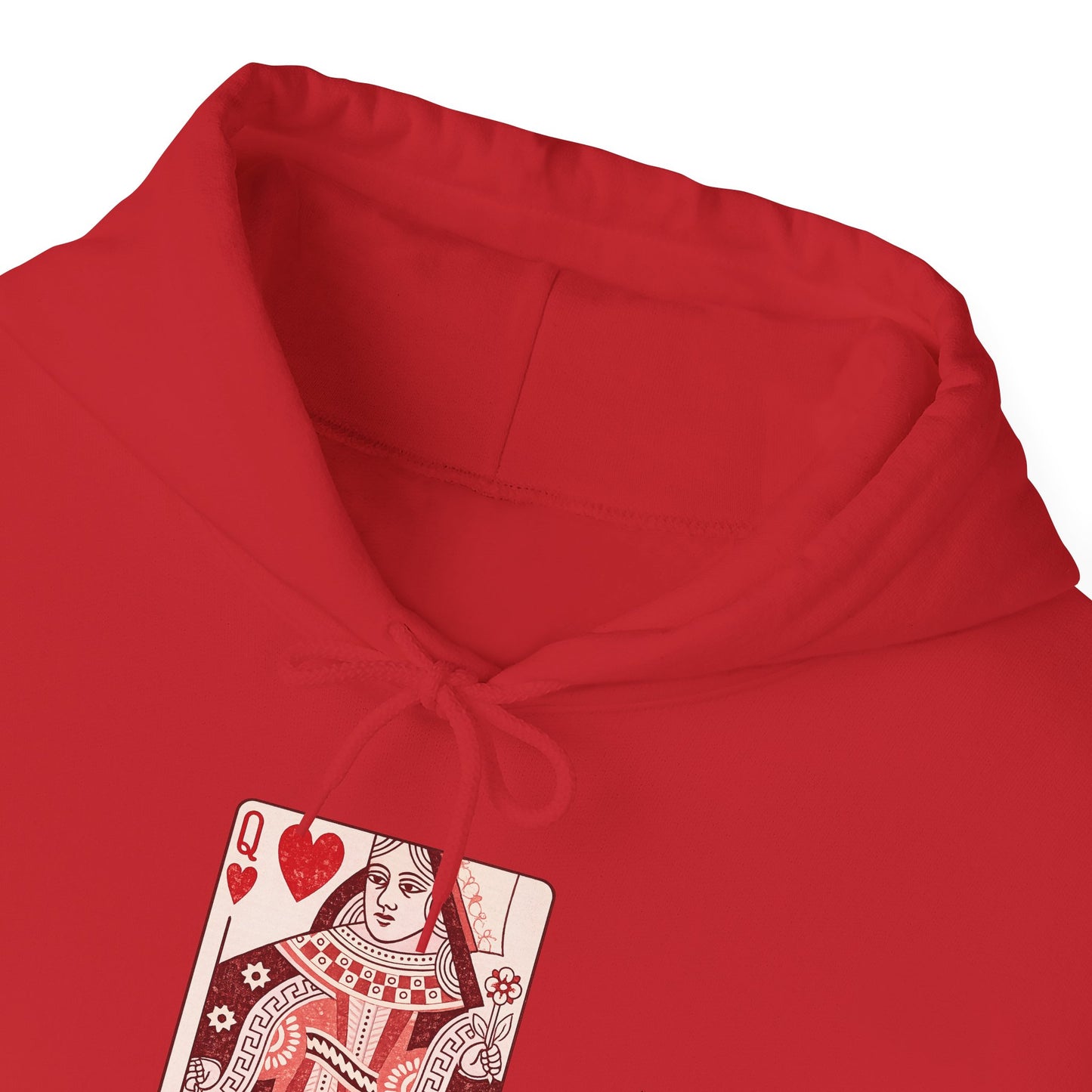 Queen of Hearts Hoodie – Vintage Playing Card Graphic Sweatshirt