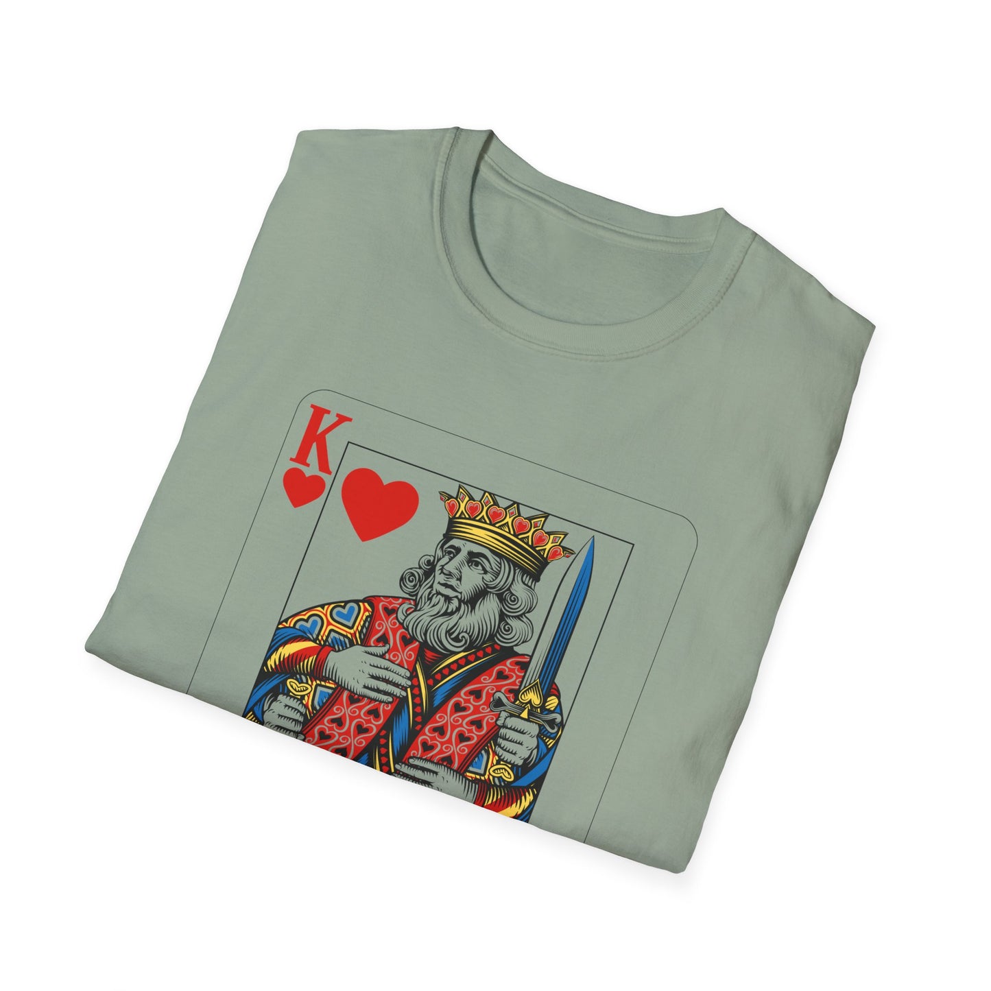 Valentines King of Hearts Unisex T-Shirt - Playful Card Design for Game Night