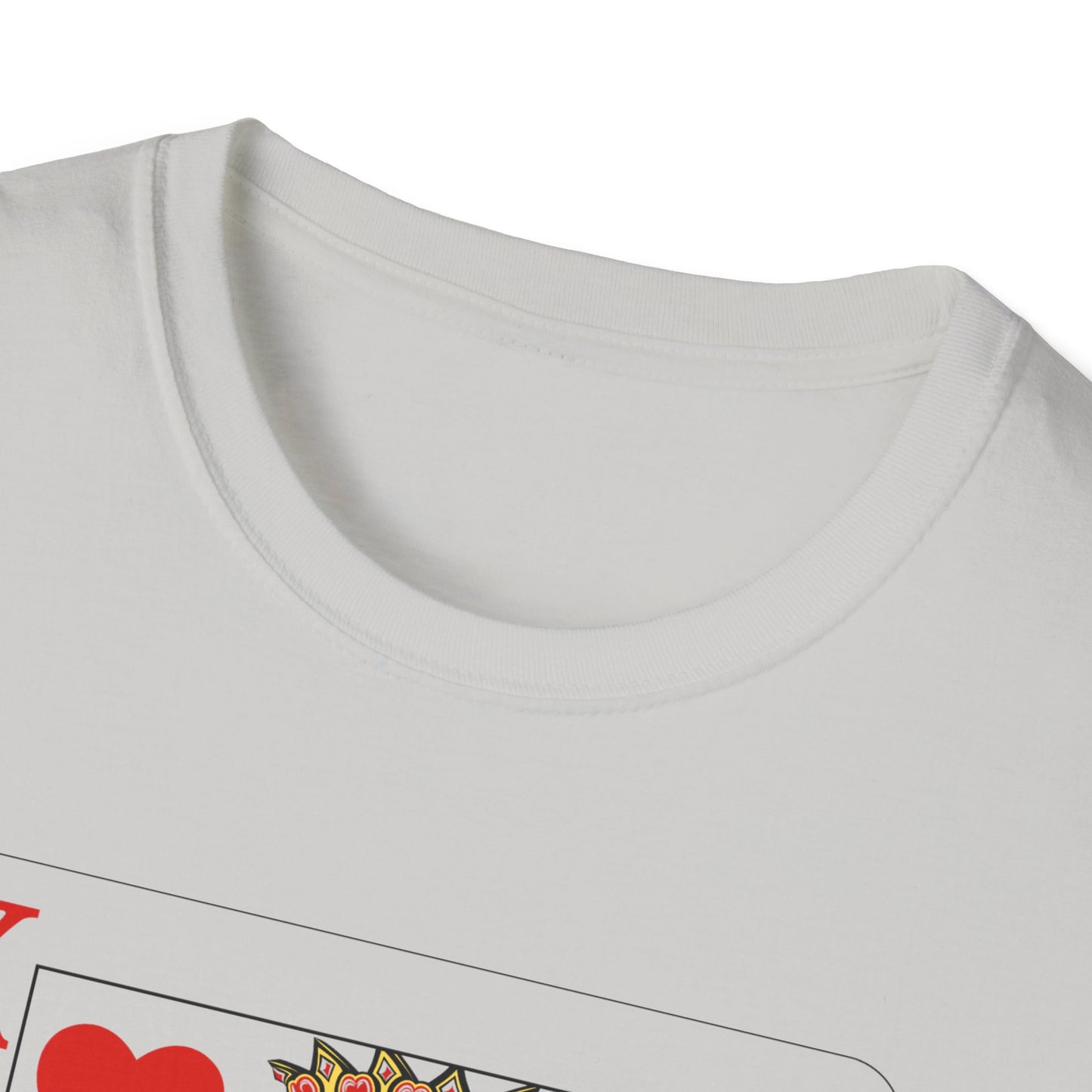 Valentines King of Hearts Unisex T-Shirt - Playful Card Design for Game Night