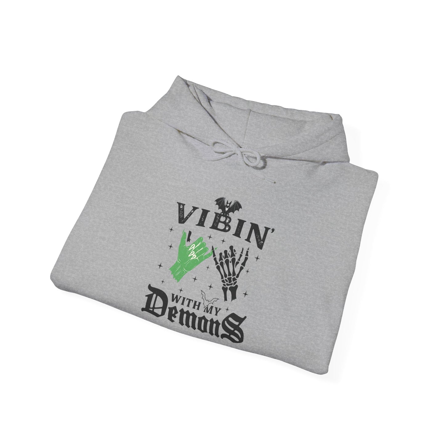 Vibin' With My Demons Unisex Hooded Hoodie, Cozy Gothic Hoodie, Casual Hoodie, Perfect for Halloween, Gift for Spooky Lovers, [...]
