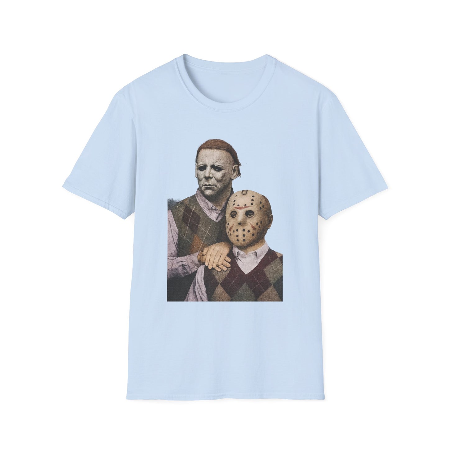 Horror Movie Character T-Shirt | Unisex Softstyle Tee, Scary Graphic Tee, Perfect for Halloween, Horror Fans, Movie Lovers