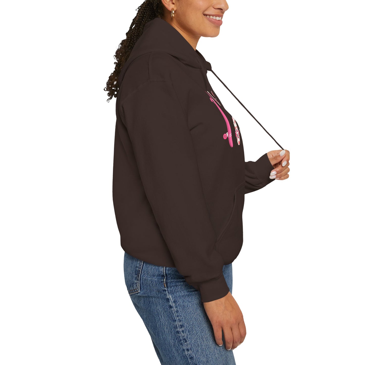 Valentine Skateboard Graphic Hoodie — Pink Heart Skate Decks