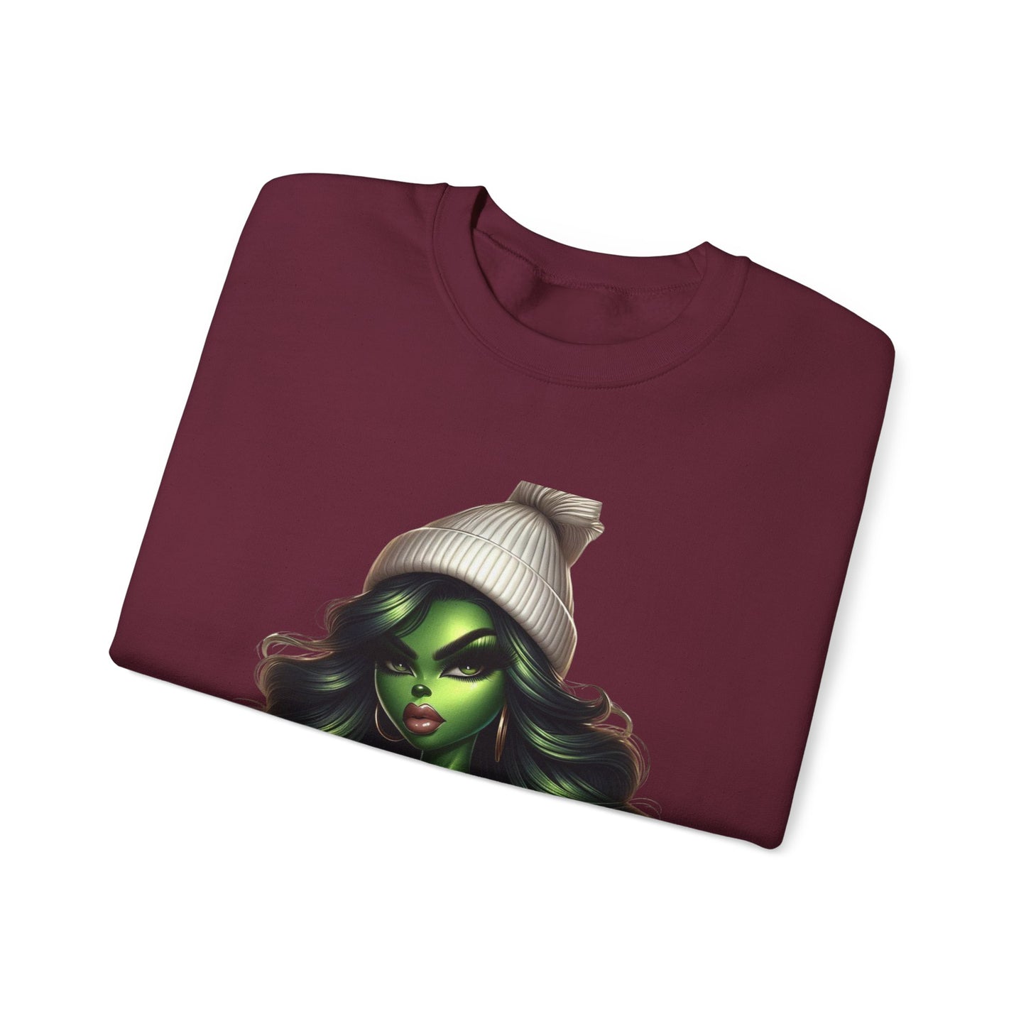 Green Witch Portrait Crewneck Sweatshirt