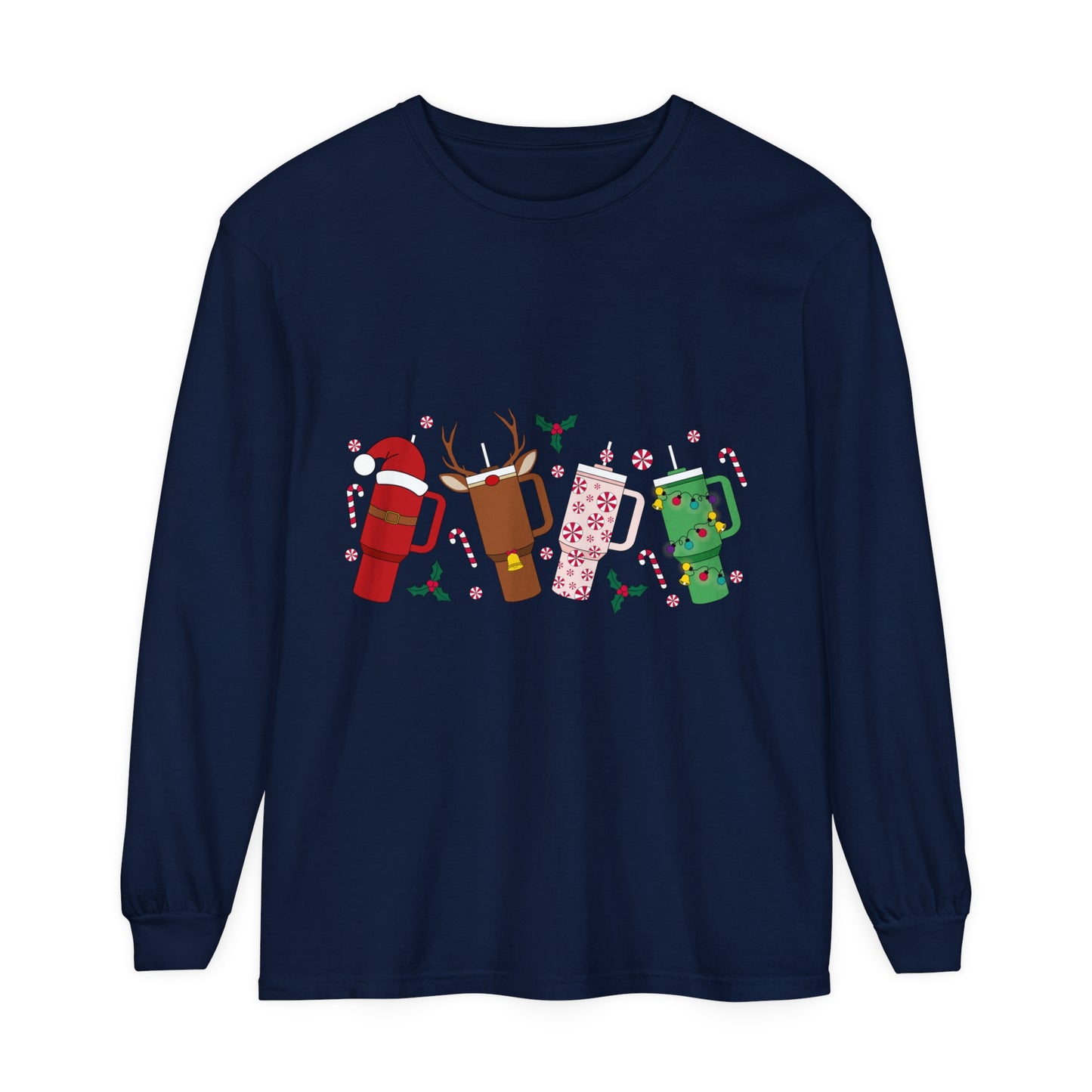 Christmas Unisex Garment-dyed Long Sleeve T-Shirt