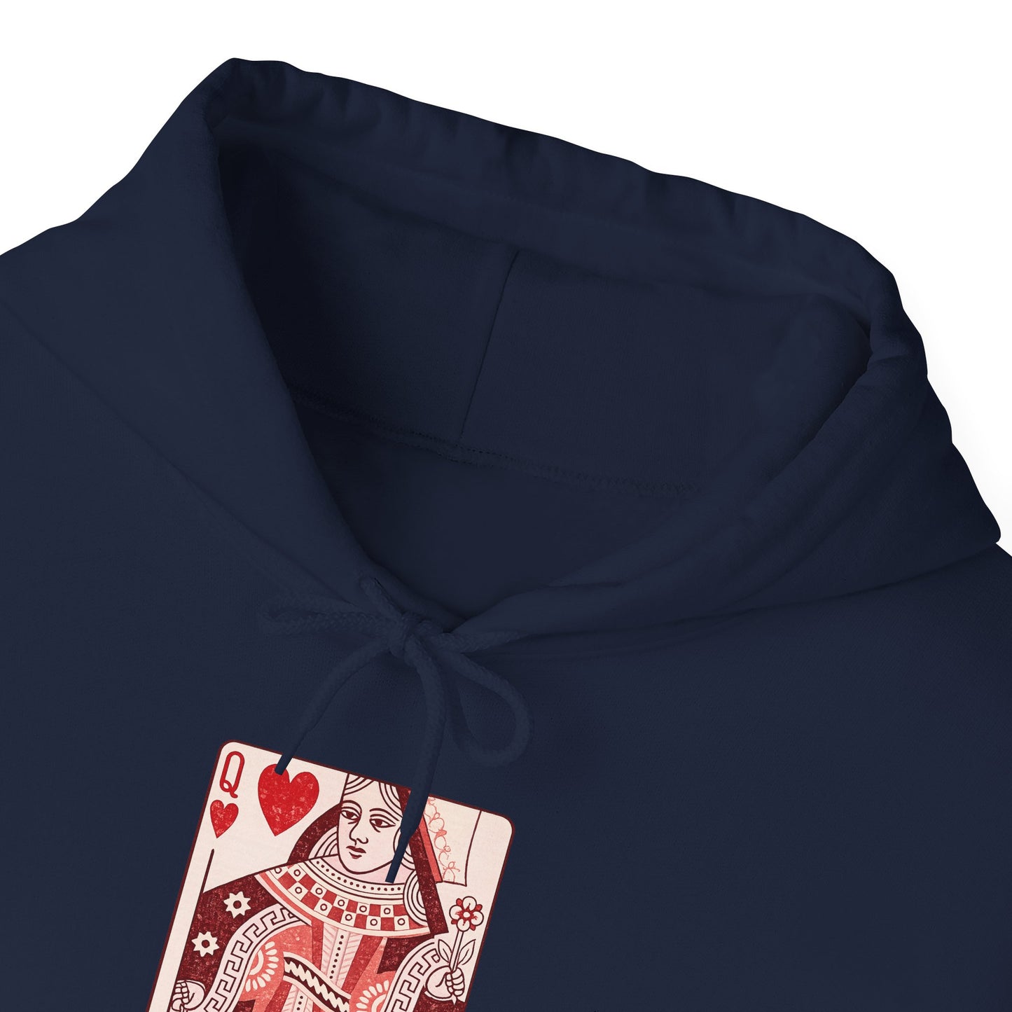 Queen of Hearts Hoodie – Vintage Playing Card Graphic Sweatshirt