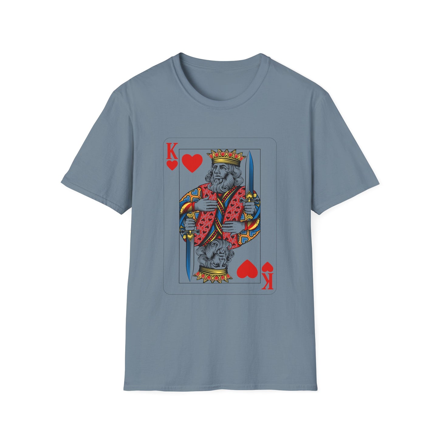 Valentines King of Hearts Unisex T-Shirt - Playful Card Design for Game Night