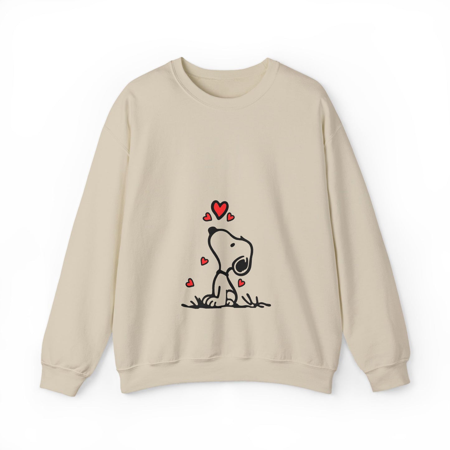 Snoopy Heart Crewneck Sweatshirt — Cute Peanuts Love Pullover