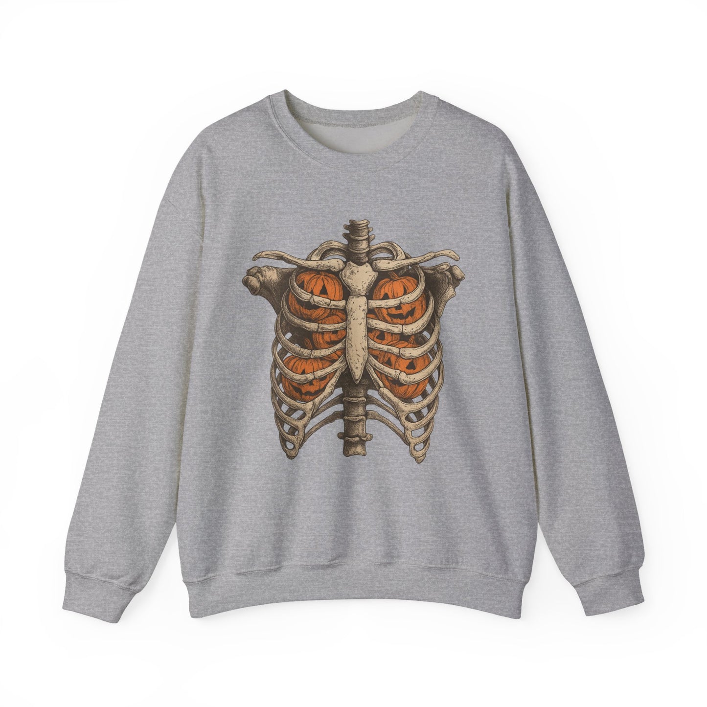 Halloween Skeleton Sweatshirt, Unisex Crewneck, Fall Fashion, Spooky Apparel, Gift for Halloween, Cozy Pullover