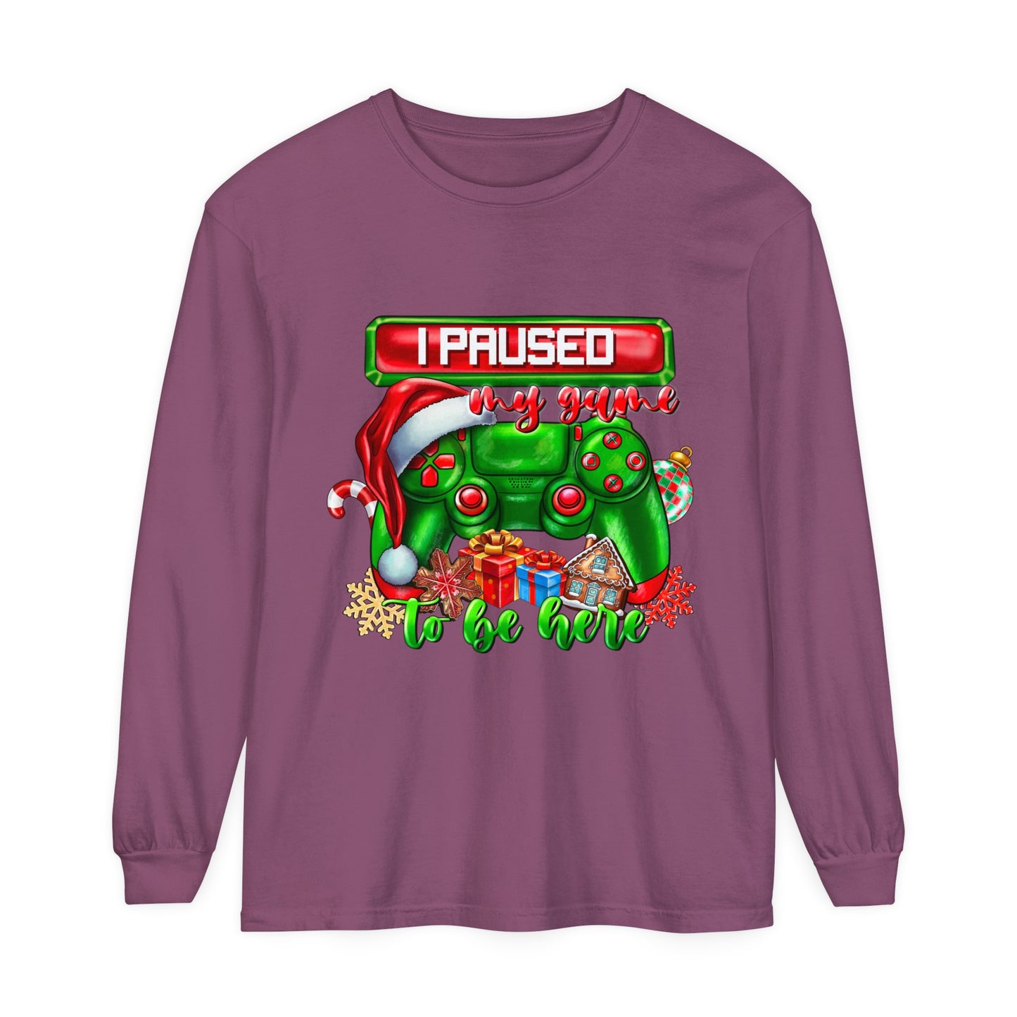Christmas Unisex Garment-dyed Long Sleeve T-Shirt