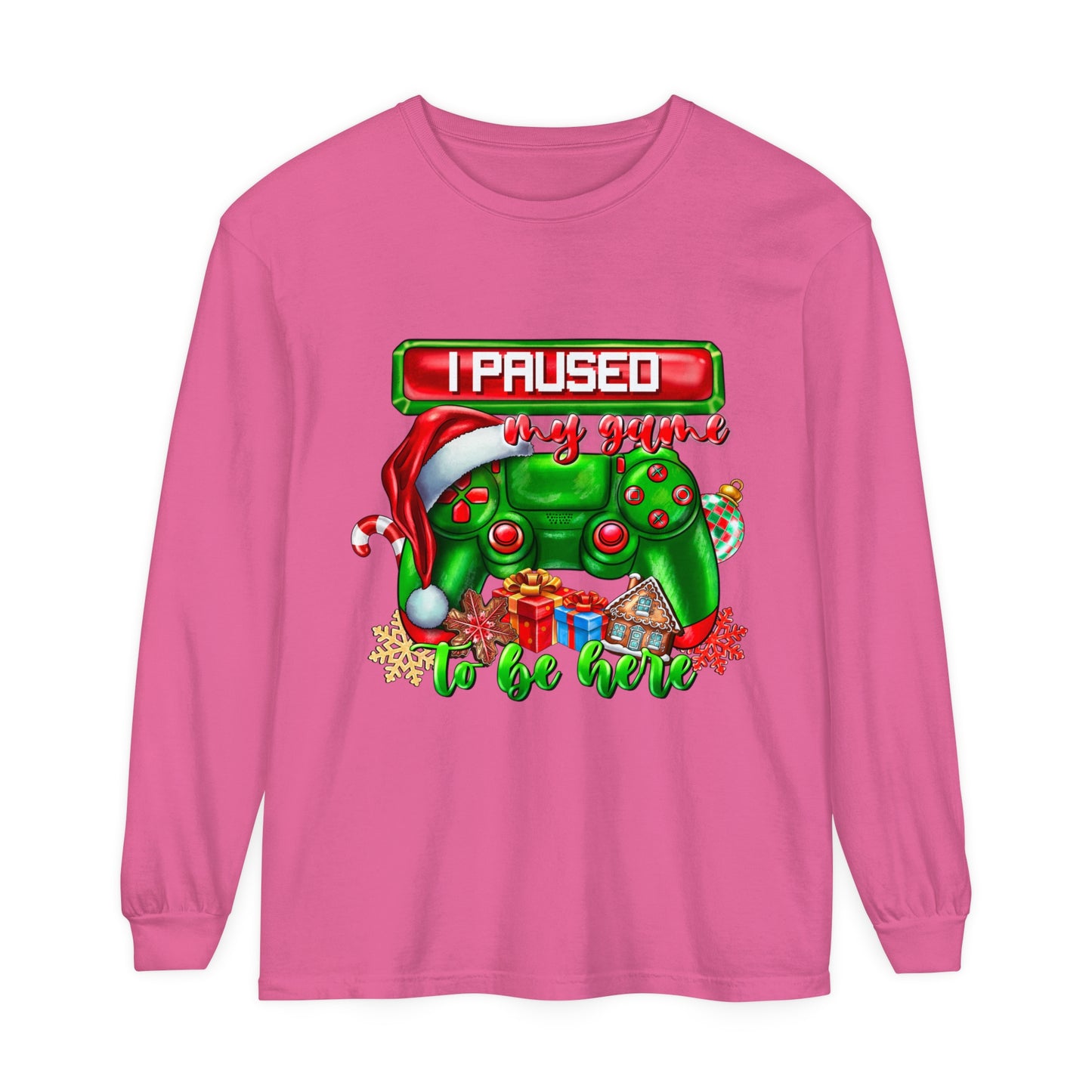 Christmas Unisex Garment-dyed Long Sleeve T-Shirt