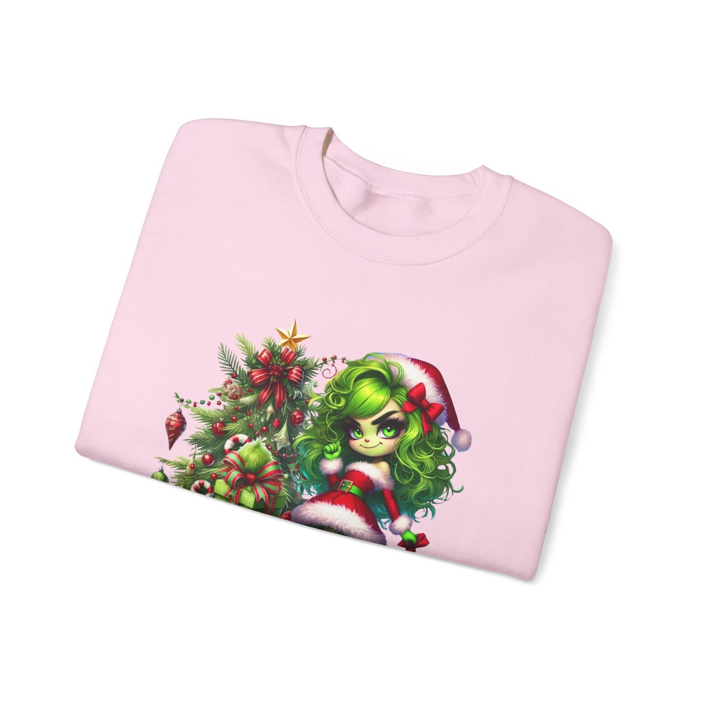 Christmas Grinch Girl Sweatshirt — "I'm Ready for CHRISTMAS!" Holiday Crewneck