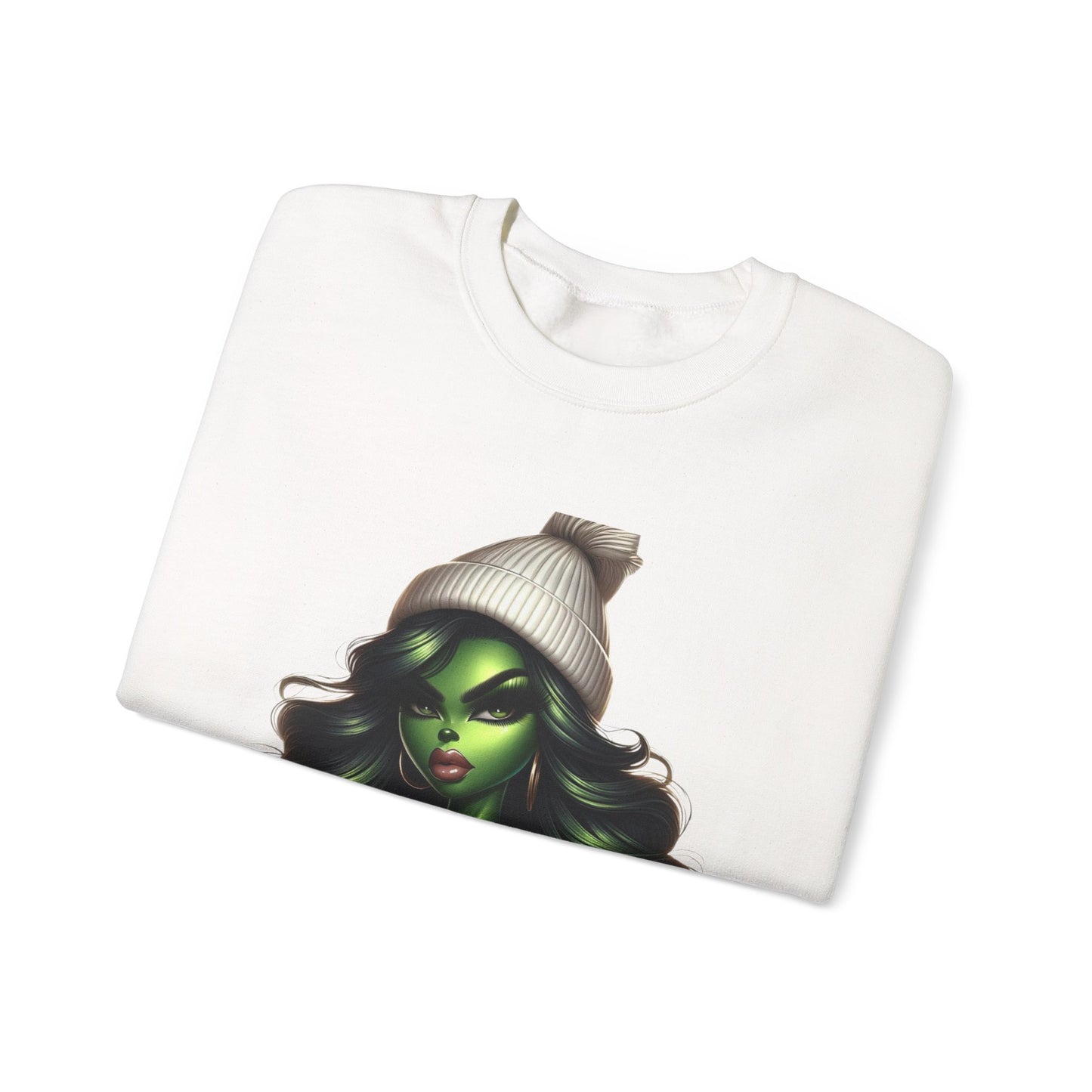 Green Witch Portrait Crewneck Sweatshirt