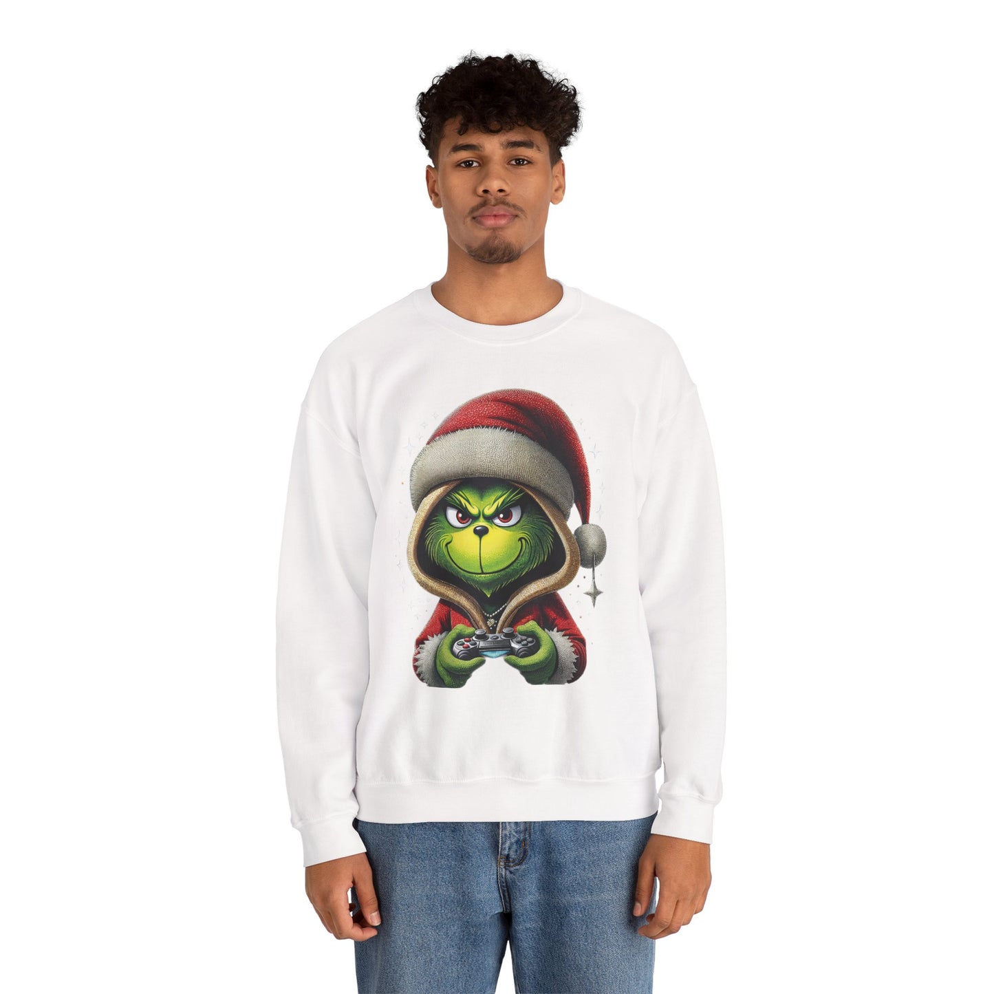 Grumpy Gamer Grinch Sweatshirt — Funny Christmas Holiday Gaming Crewneck
