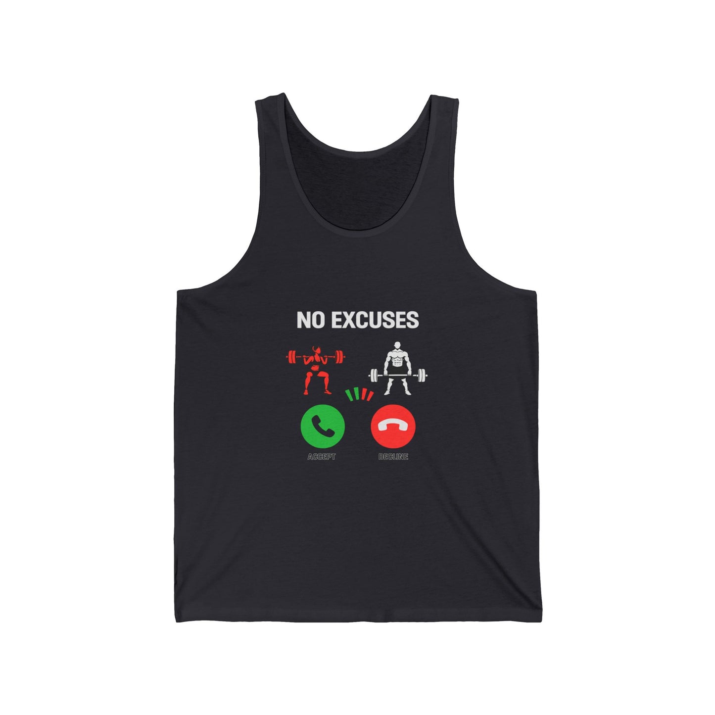 No Excuses Tank Top — Workout Motivation Tank for Gym Lovers