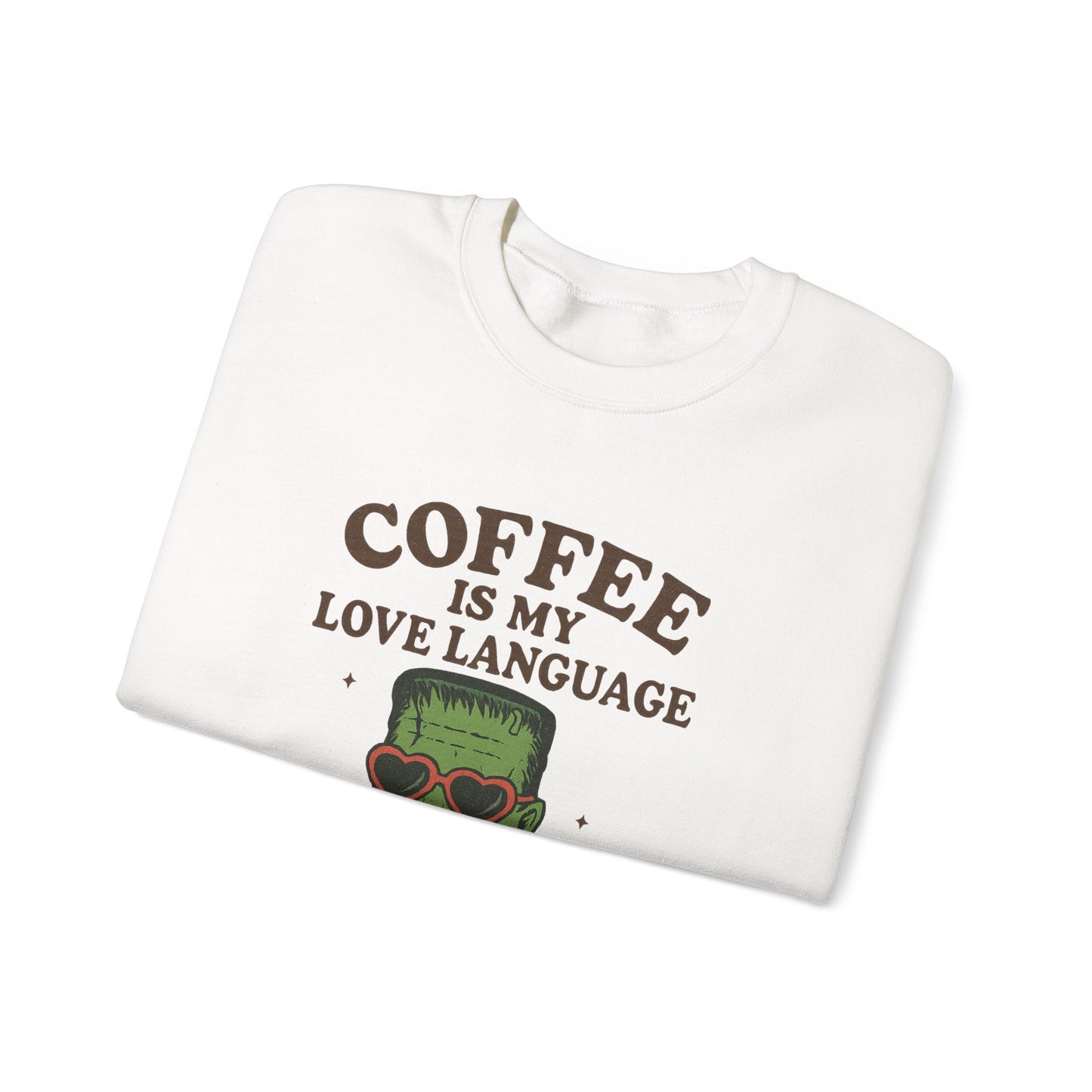 Coffee Lover's Unisex Crewneck Sweatshirt, Gift for Coffee Enthusiasts, Funny Sweatshirt, Halloween Apparel, Cozy Casual Wear