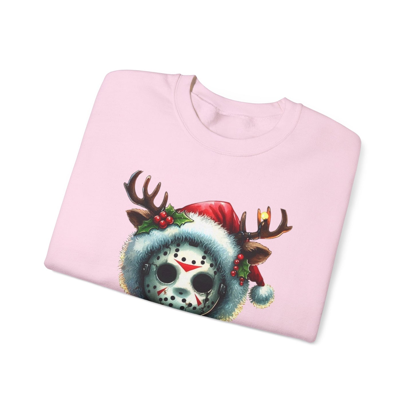 Christmas Jason Mask Sweatshirt — Cute Horror Holiday Crewneck