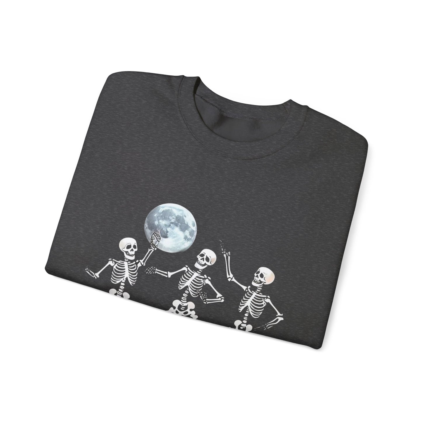 Spooky Dance Crewneck Sweatshirt - Halloween Oddities, Unisex Sweatshirt, Festive Apparel, Skeleton Design, Cozy Style
