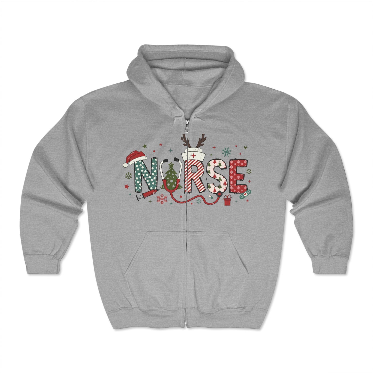 Christmas Unisex Heavy Blend™ Full Zip Hooded Sweatshirt