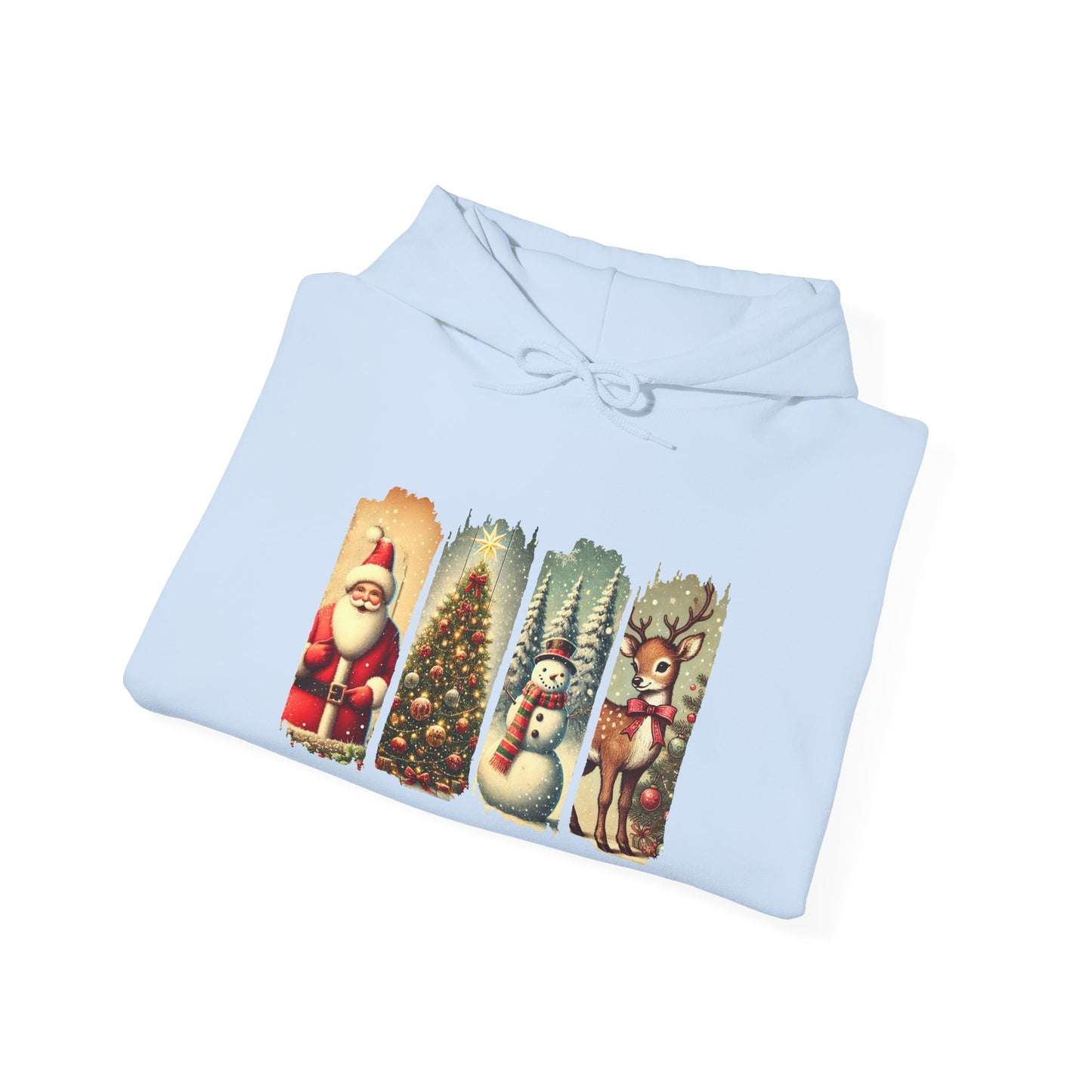 Cozy Christmas Sweatshirt with Vintage Holiday Designs, Unisex Hoodie for Winter, Christmas Gift, Holiday Wear, Festive Apparel