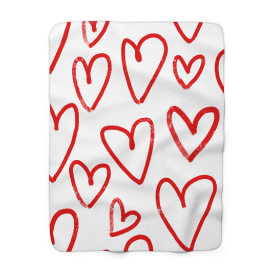 Valentines Sherpa Fleece Blanket