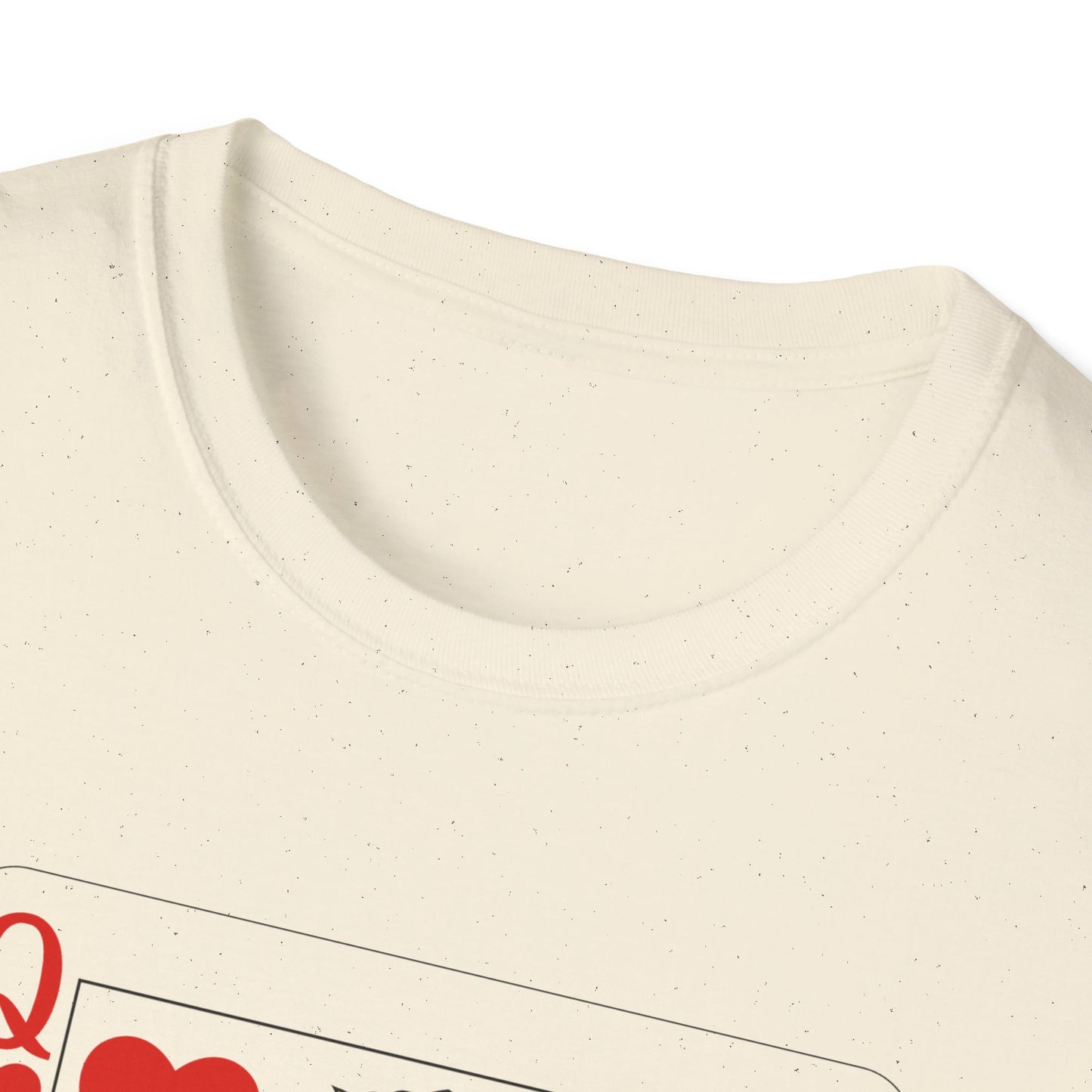 Valentines Queen of Hearts Unisex Softstyle T-Shirt - Card Inspired Design