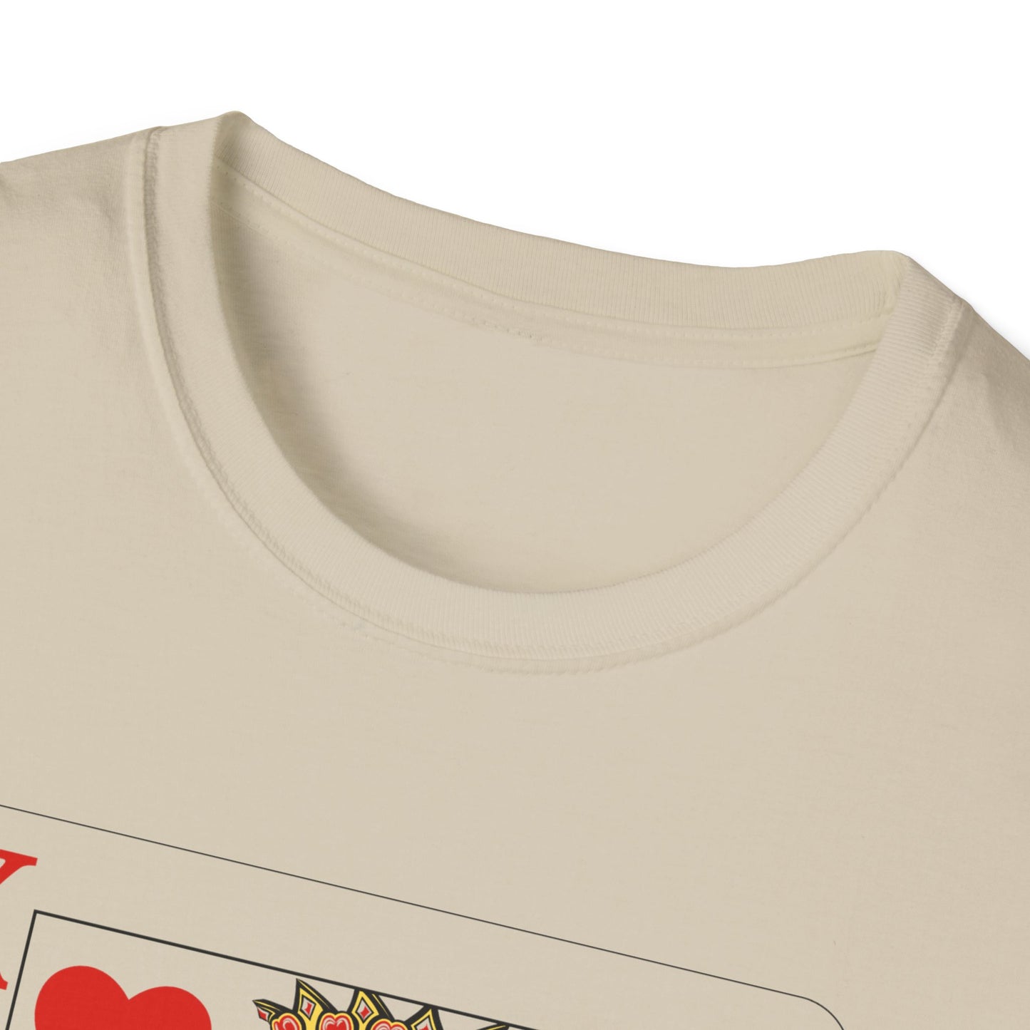 Valentines King of Hearts Unisex T-Shirt - Playful Card Design for Game Night