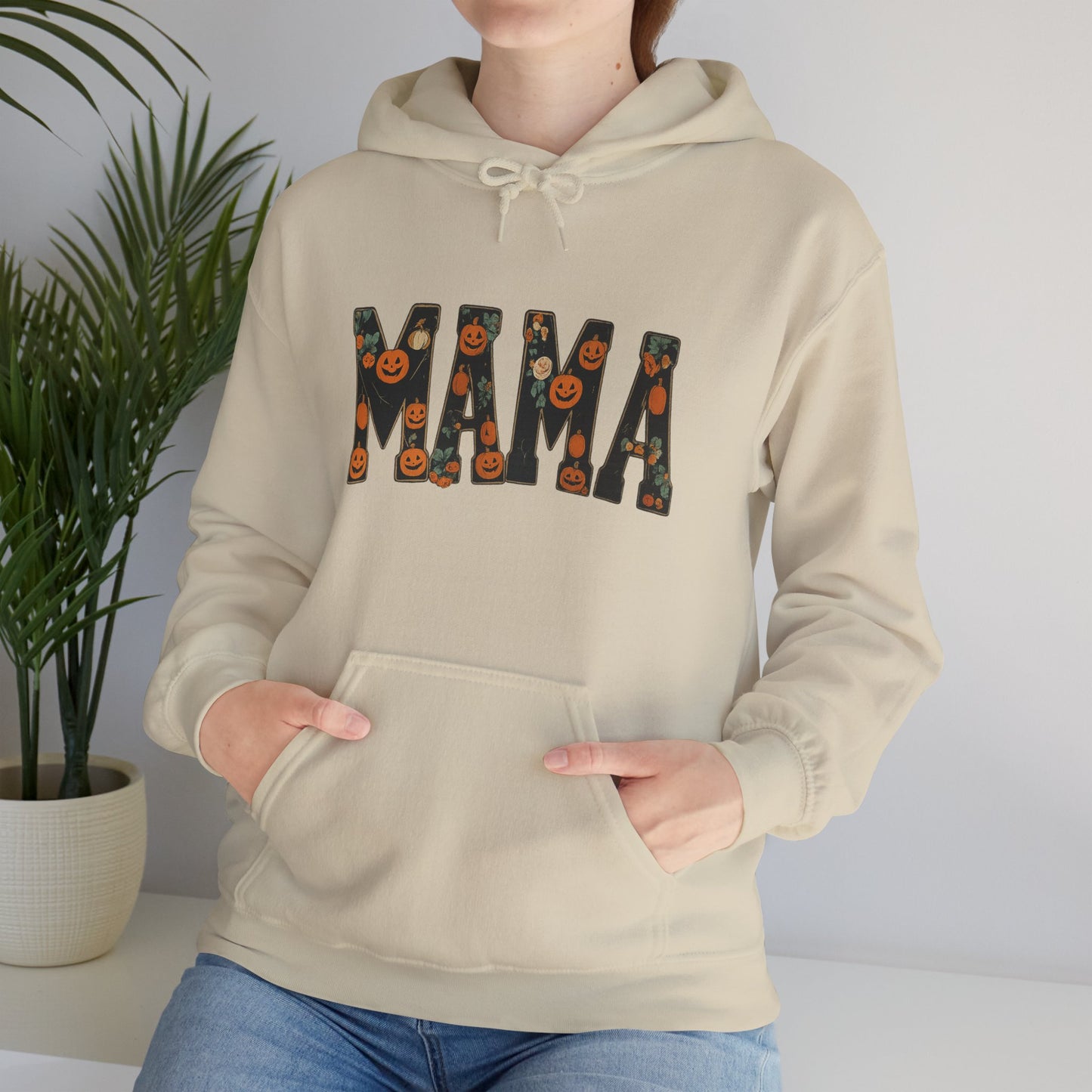 Mama Pumpkin Hooded Hoodie | Cozy Fall Apparel, Perfect for Gift Giving, Halloween, Family Gatherings, Autumn Fashion