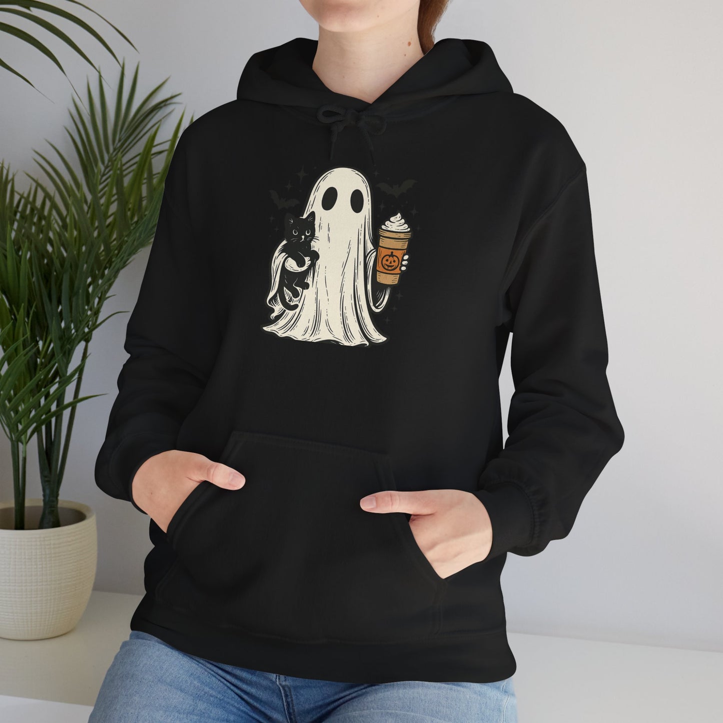 Ghost & Cat Halloween Hoodie, Spooky hoodie , Unisex Cozy Pullover, Fall Wardrobe Essential, Perfect for Halloween Celebrations, [...]