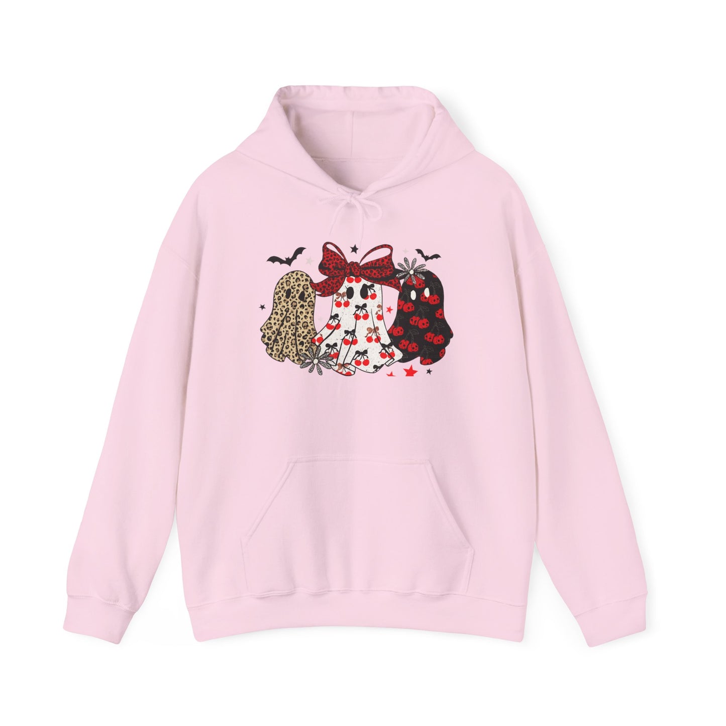 Cute Graphic Hooded Sweatshirt for Women, Cozy Casual Wear, Perfect for Halloween, Bat and Pumpkin Design, Fall Fashion