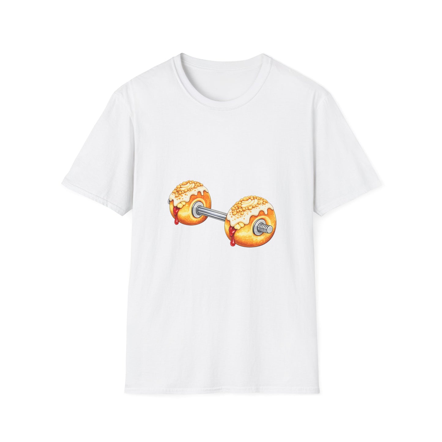 Doughnut Dumbbell T-Shirt — Funny Fitness Donut Gym Tee