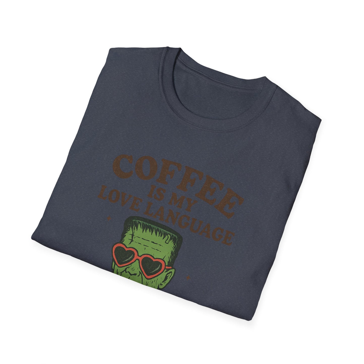 Frankenstein Coffee Lover T-Shirt, Funny Gift for Coffee Lovers, Unisex Tee, Perfect for Halloween, Casual Wear, Gift for Him/Her