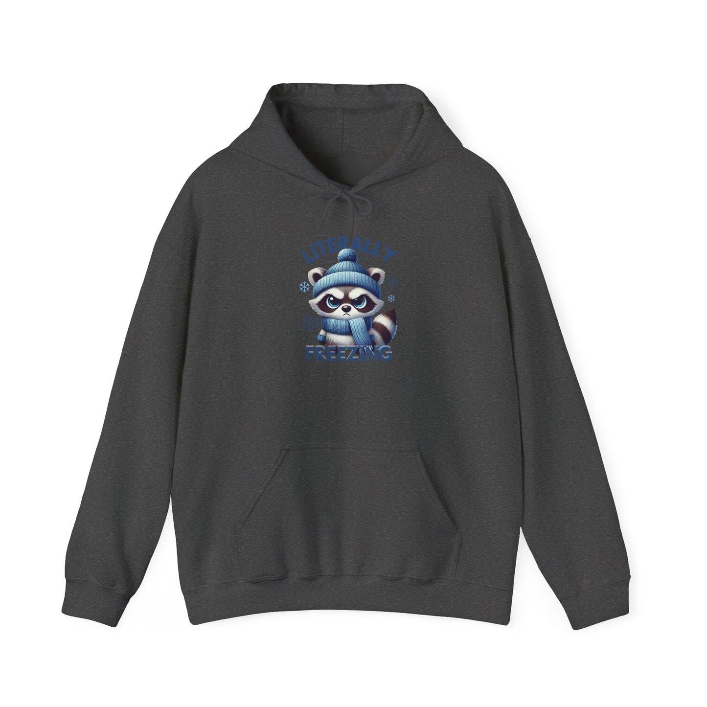 Chilly Raccoon Hoodie, Cozy Gift for Winter, Funny Hooded Hoodie, Cute Animal Apparel, Holiday Essentials