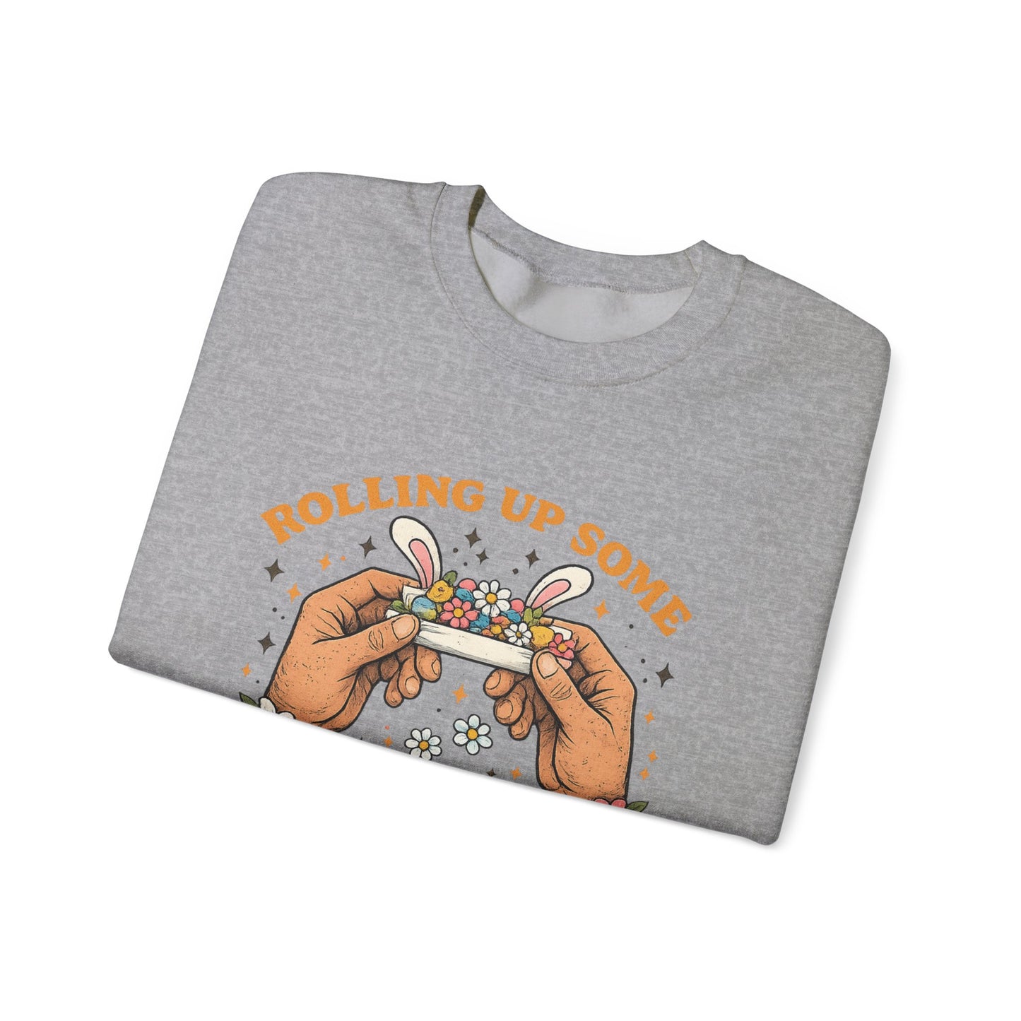 Easter Spirit Sweatshirt — "Rolling Up Some Easter Spirit" Graphic Crewneck