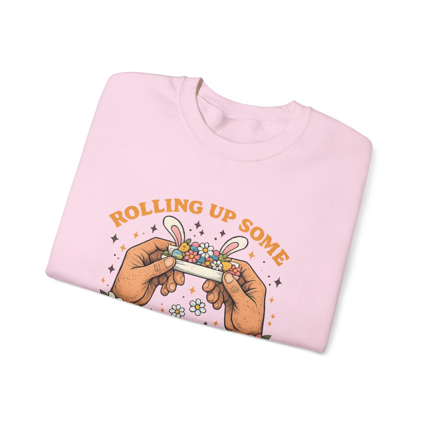 Easter Spirit Sweatshirt — "Rolling Up Some Easter Spirit" Graphic Crewneck