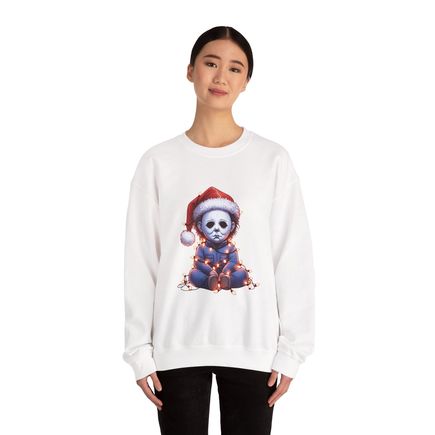 Christmas Michael Myers Sweatshirt — Cute Creepy Horror Holiday Crewneck
