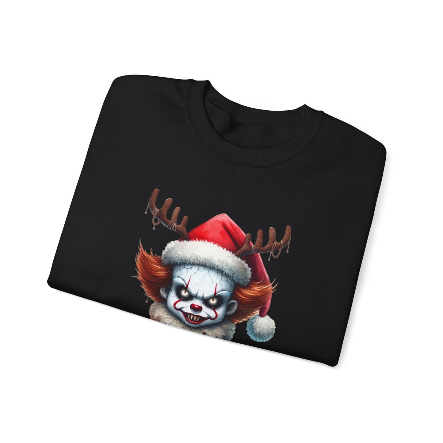 Creepy Clown Reindeer Christmas Sweatshirt