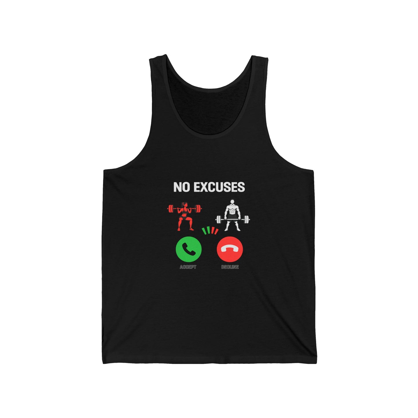 No Excuses Tank Top — Workout Motivation Tank for Gym Lovers