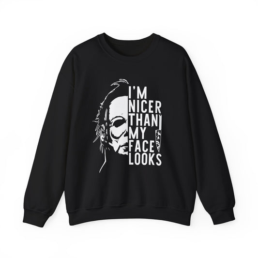 Unisex Halloween Humor Crewneck Sweatshirt, Funny Sweatshirt, Gift for Horror Fans, Halloween Apparel, Spooky Vibes, Comfortable Layering