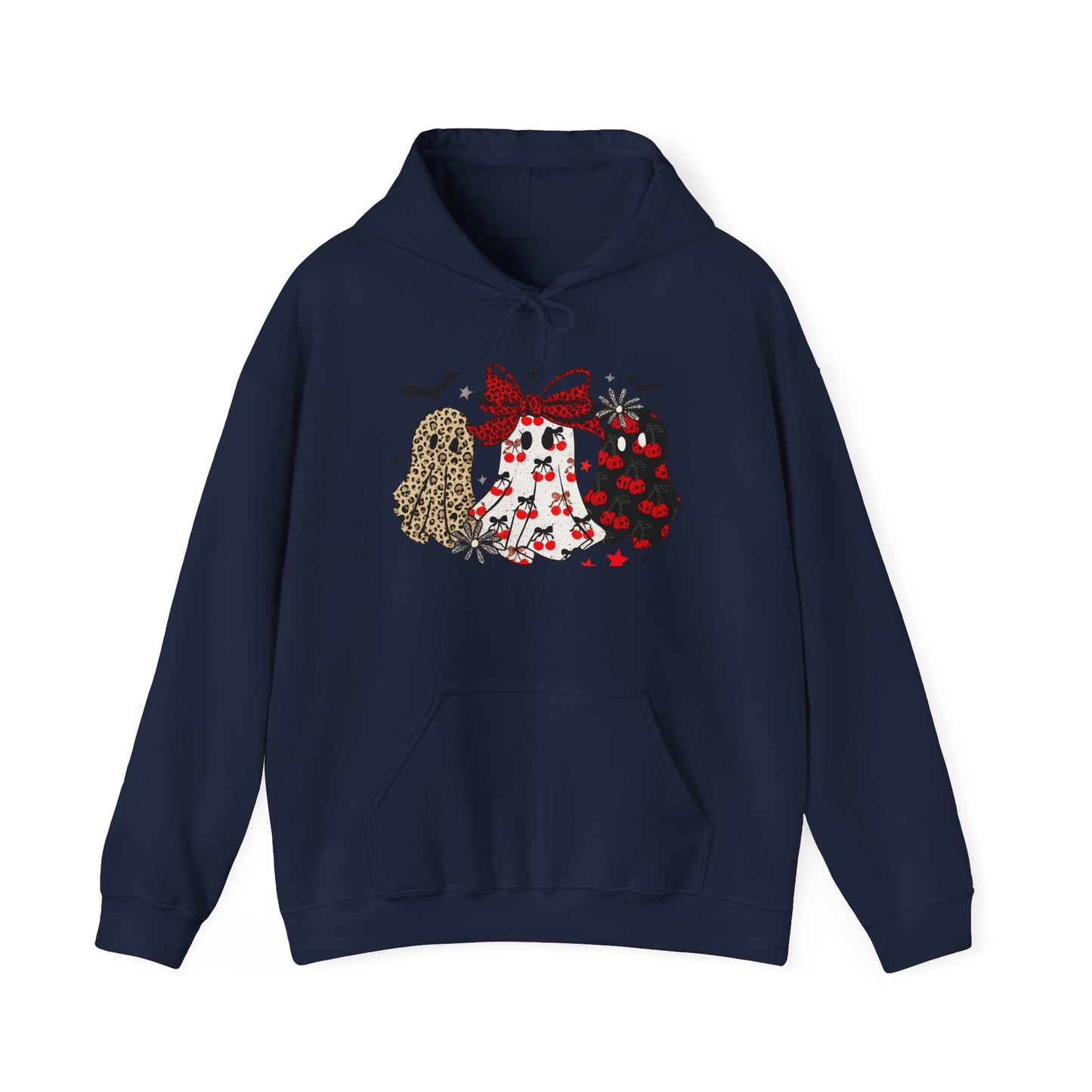Cute Graphic Hooded Sweatshirt for Women, Cozy Casual Wear, Perfect for Halloween, Bat and Pumpkin Design, Fall Fashion