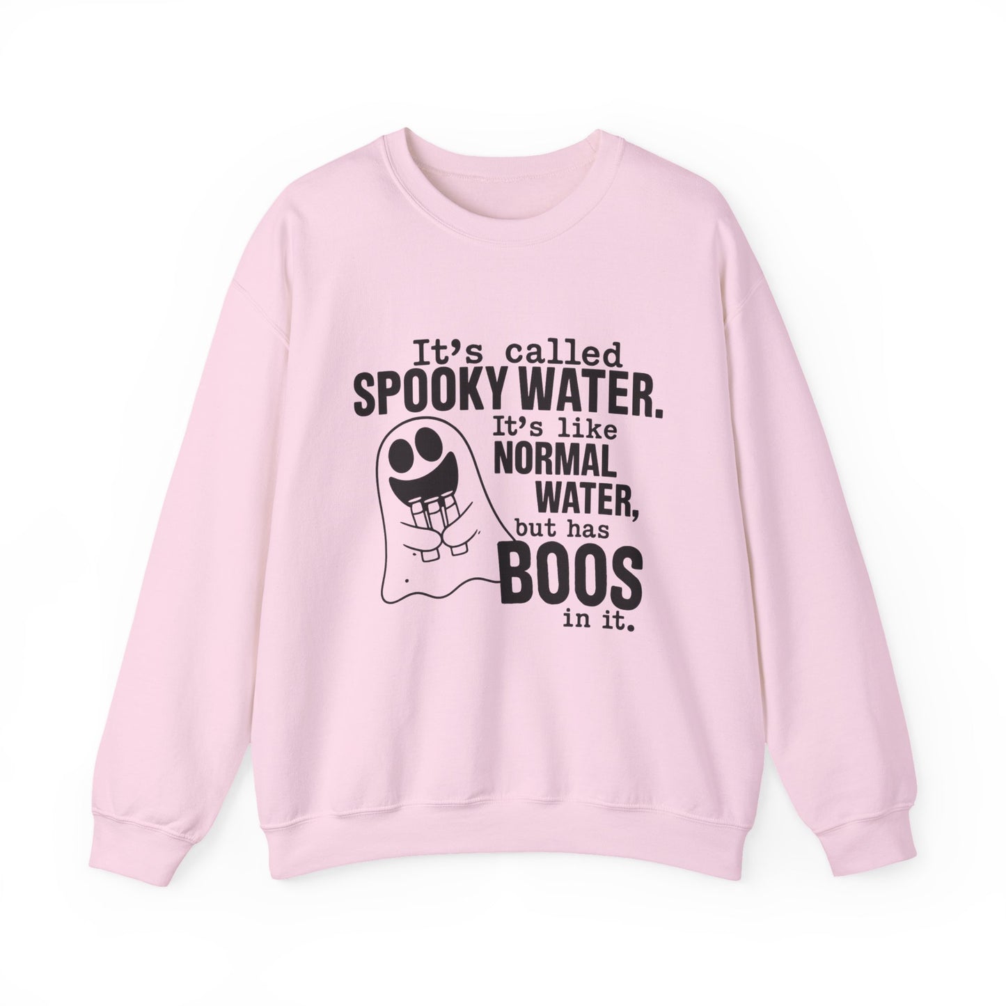 Spooky Water Crewneck Sweatshirt - Fun Halloween Apparel, Unisex Sweatshirt, Cozy Ghost Shirt, Gift for Halloween Lovers, Cute Fall Fashion
