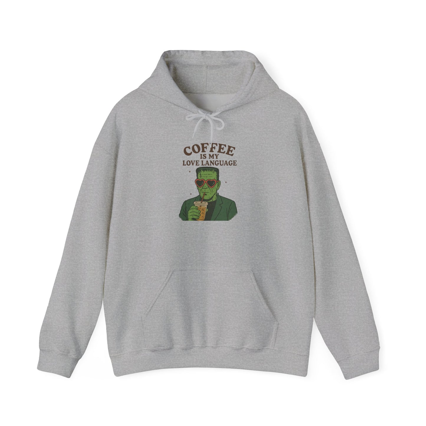 Coffee Is My Love Language Hoodie, Cozy Sweatshirt for Coffee Lovers, Gift for Him or Her, Warm Casual Wear, Perfect for Fall