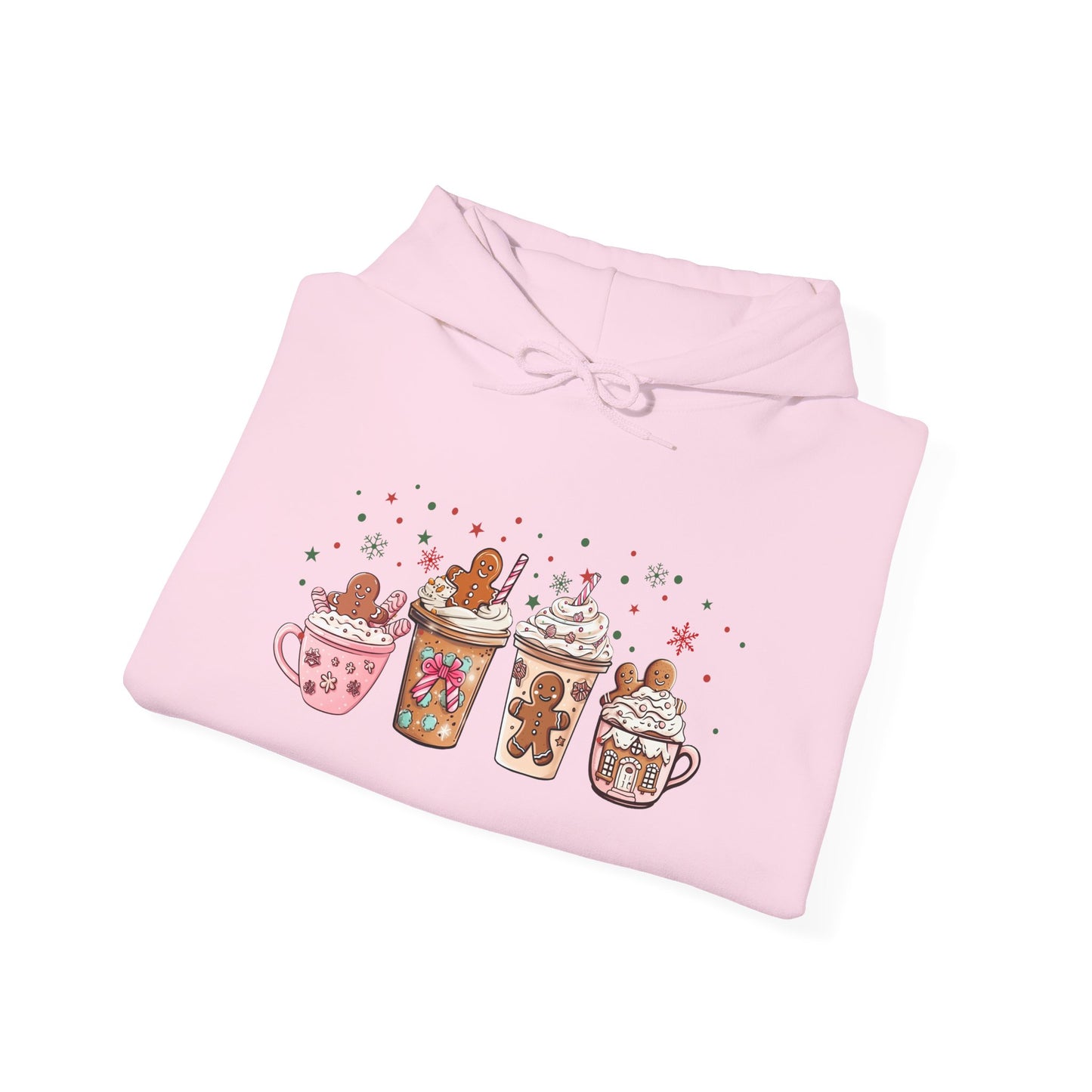 Gingerbread Coffee Holiday Hoodie - Cozy Xmas Sweatshirt, Cute Winter Gift, Christmas Apparel, Festive Layering Pullover