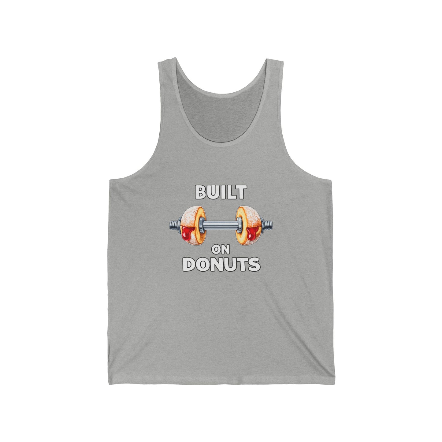 Built on Donuts Tank Top — Funny Fitness & Foodie Workout Tank