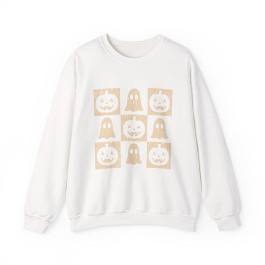 Halloween Ghosts Sweatshirt, Cozy Fall Sweater, Unisex Crewneck for Halloween, Cute Ghost Design, Perfect for Autumn Celebrations
