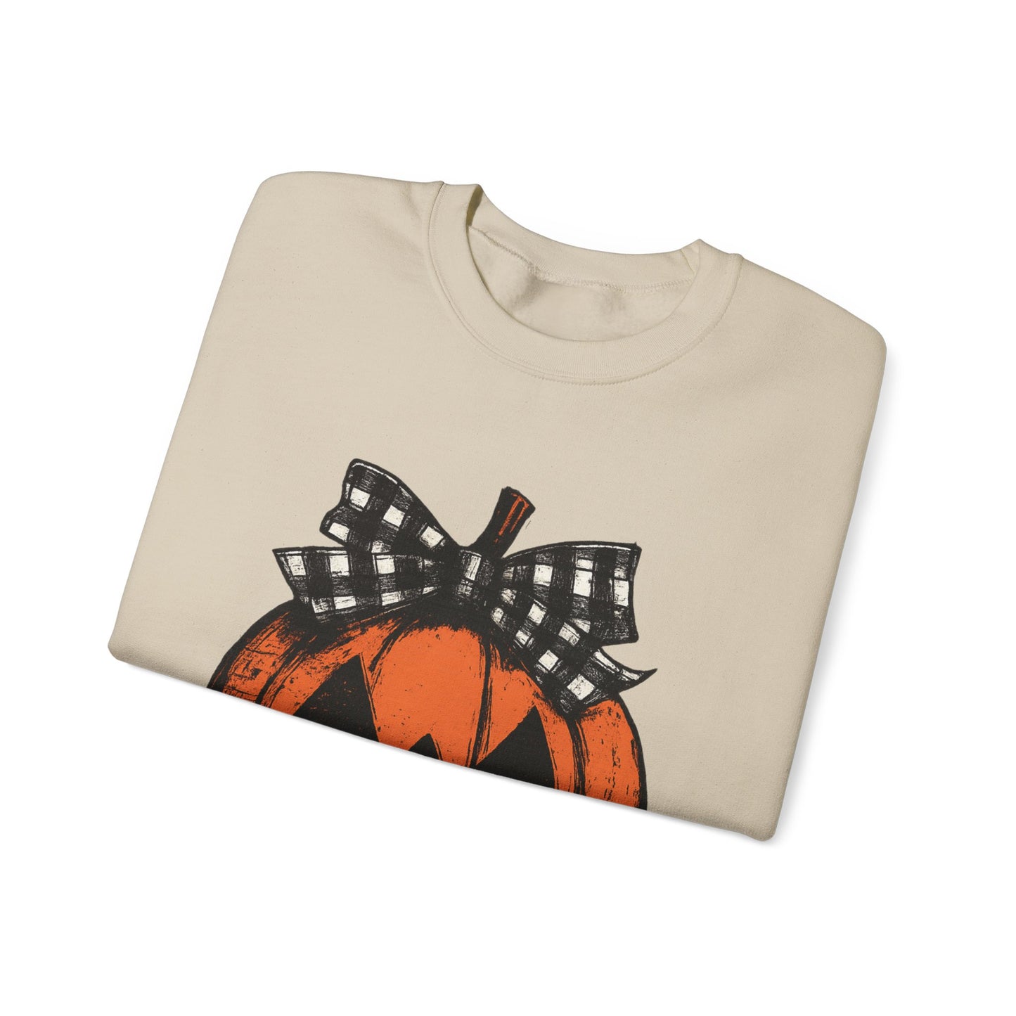 Autumn Pumpkin Crewneck Sweatshirt, Fall Fashion, Halloween Sweatshirt, Cozy Sweater, Pumpkin Patch Outfit, Unisex Clothing