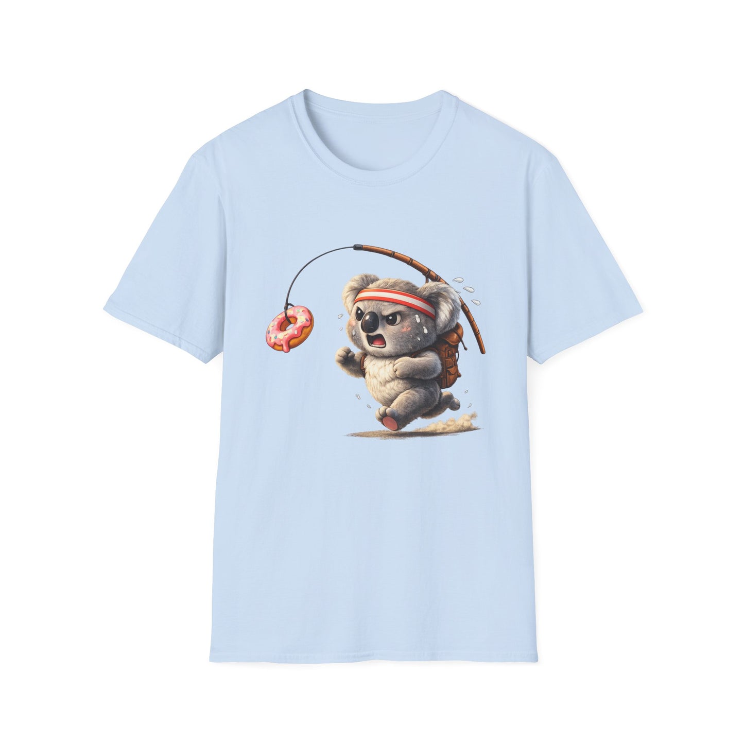 Koala Jogger T‑Shirt — Cute Koala Chasing Donut Headband Tee