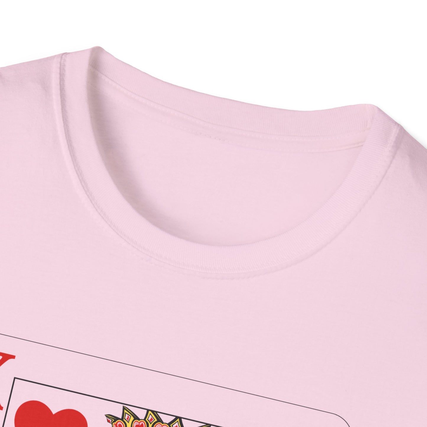 Valentines King of Hearts Unisex T-Shirt - Playful Card Design for Game Night